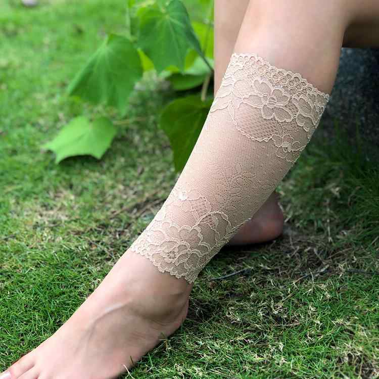 レッグバンド レディース 夏 薄手 傷跡カバー タトゥー レース ショート 足首保護 女性用 ふくらはぎカ..
