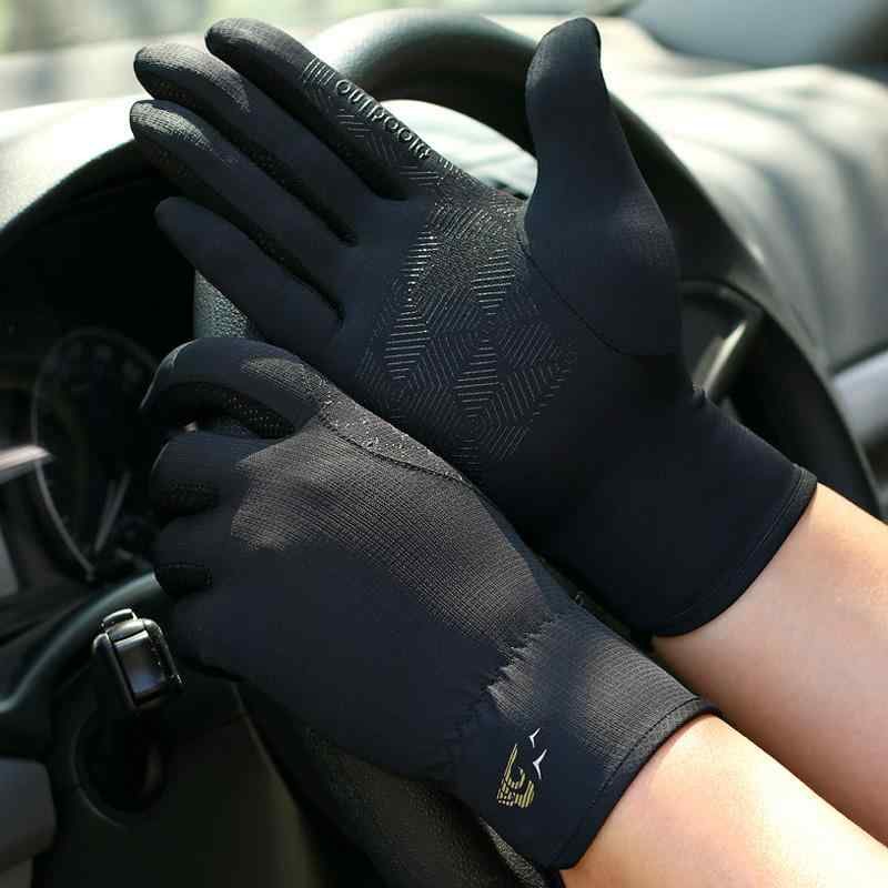 ドライビング グローブ 夏 紫外線対策 運転用 通気性 サイクリング 滑り止め タッチスクリーン アウト..