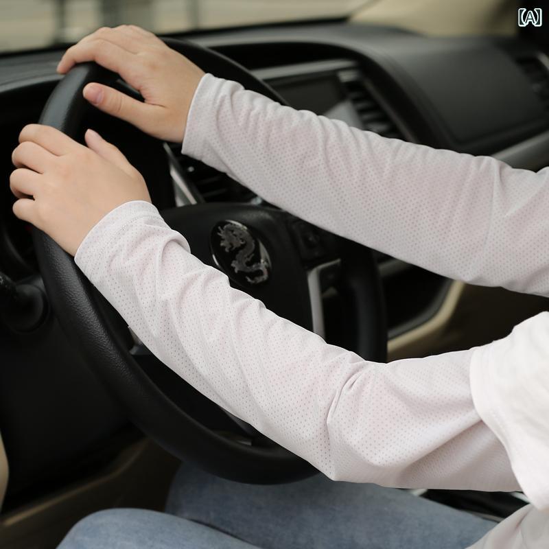 アームスリーブ アームカバー 涼しい 夏 日焼け防止 メンズ 冷感 レディース 薄手 クールタッチ サイクリング ゆったり 釣り 運転 肘 腕 手袋