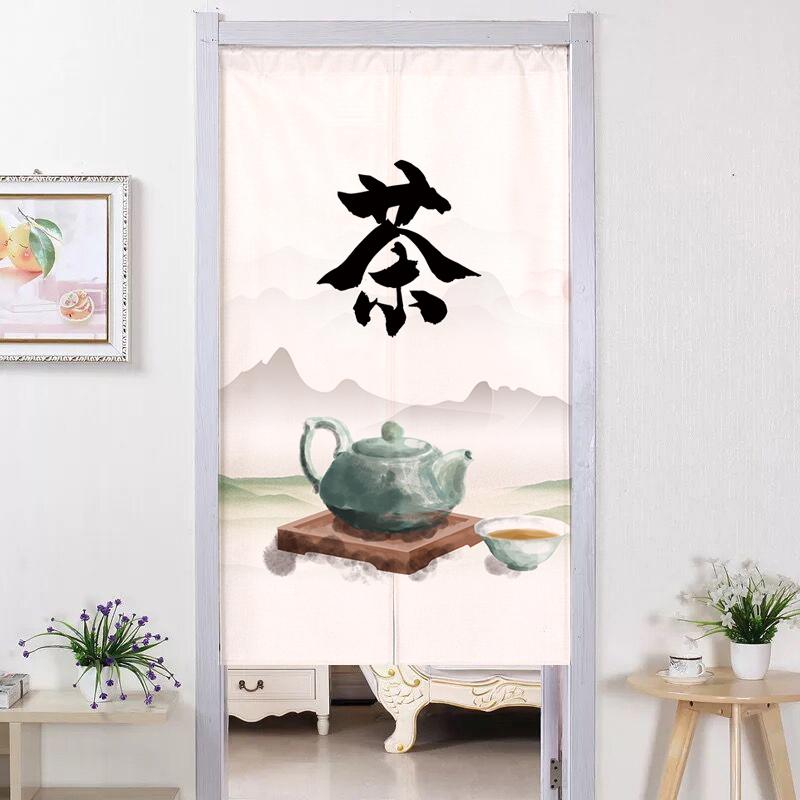 ドアカーテン 中国 茶室 チャイナ風 浴室 シンプル モダン シック 間仕切り カーテン おしゃれ 布カー..
