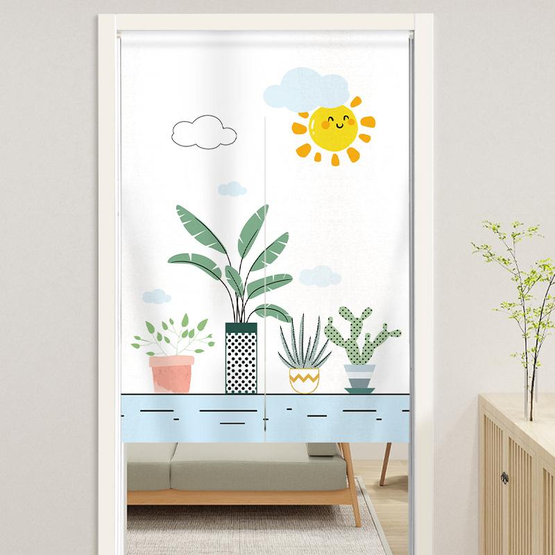 ドアカーテン 仕切り パーティション 寝室 キッチン 部屋 パンチフリー 伸縮棒付 カジュアル おしゃれ ..