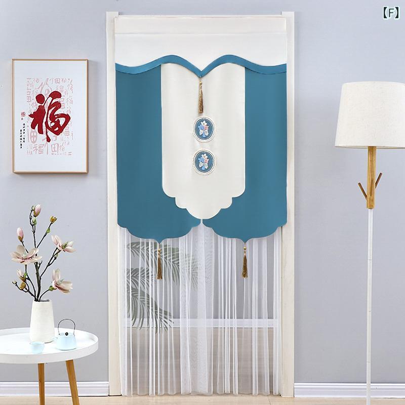 ドアカーテン のれん キッチン 間仕切り パンチフリー 付き 寝室 浴室 トイレ シンプル 遮光カーテン ..