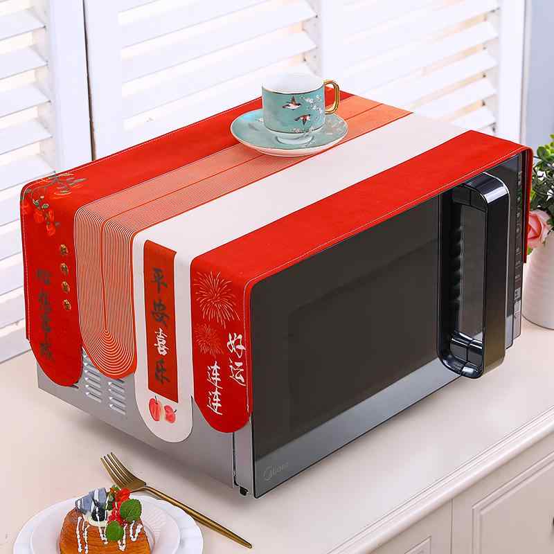 電子レンジ 家具家電 ダストカバー チャイナ風 エスニック スタイル おしゃれ 実用的 多機能 パンダ