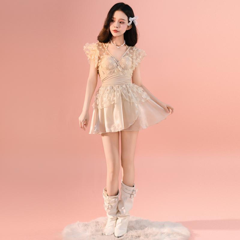 スカートワンピース風 メッシュ エレガント セクシー 水着 スタイリッシュ カジュアル レディース 体型カバー 痩せ見え かわいい おしゃれ 海 プールパーティー