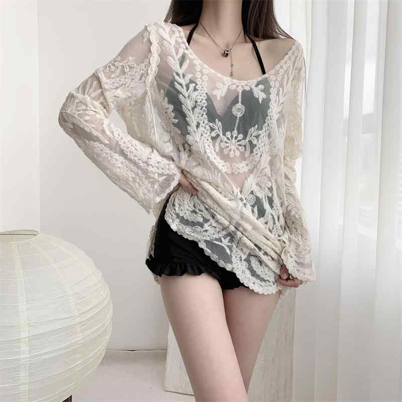 レディース エレガント おしゃれ 体型カバー スタイリッシュ ブラック 黒 セパレート リゾート バカンス ビーチ 水着 リラックス カバーアップ 海 韓国スタイル