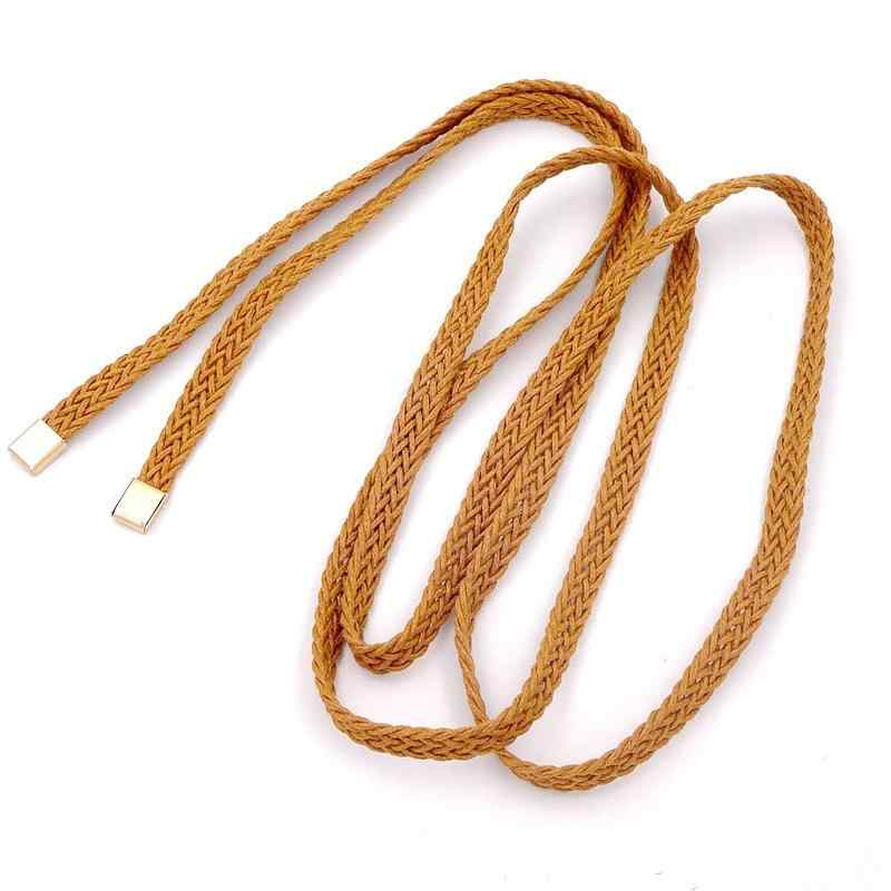 紐ベルト ベルト カジュアル エレガント レディース レトロ シンプル クラシック ウエストチェーン テ..