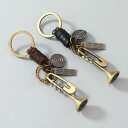 アクセサリー キーホルダー バッグチャーム レトロ シンプル コルネット 楽器 モチーフ レザー ハンドメイド おしゃれ カジュアル ヴィンテージ風 ユニーク ...