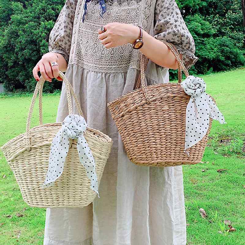 籐バッグ ストローバッグ レディース 夏 編みバッグ 海辺 ホリデー ビーチバッグ 大容量 ショルダーバッグ 野菜 バスケット トートバッグ カジュアル おしゃれ お出かけ レジャー リゾート 休日 バカンス 旅行