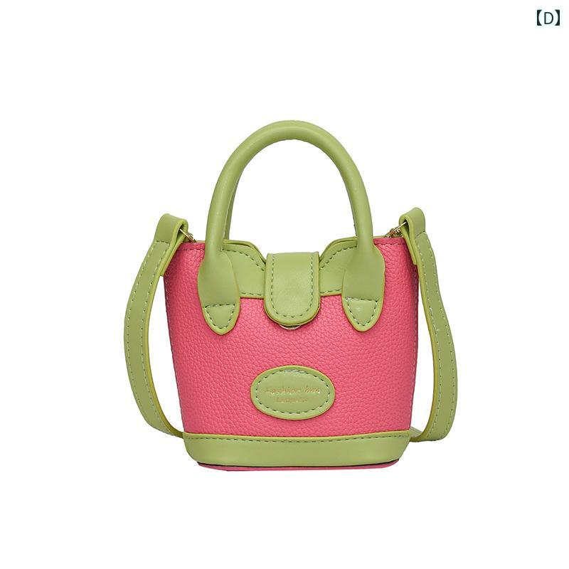 バッグ 韓国 スタイル レディース ファッション ミニマリズム バケット ハンドバッグ ショルダー コンパクト カジュアル デイリー 持ち運び便利 色 シンプル