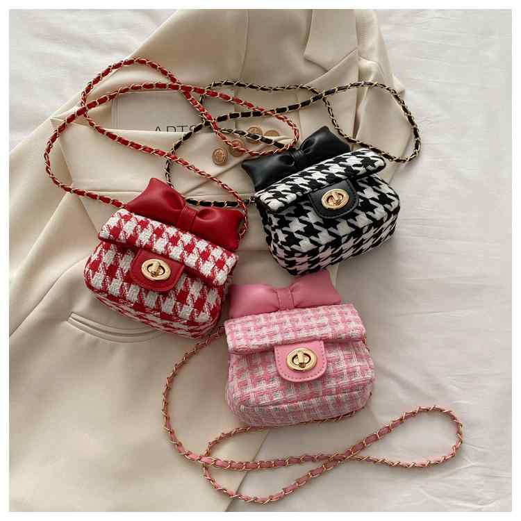 バッグ 精巧 ミニ レディース ファッション 韓国 スタイル チェーン クロスボディバッグ ショルダー リボン コンパクト デイリー フェミニン 軽量 モダン