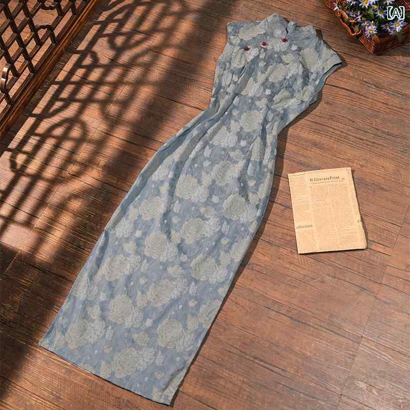 ワンピース レディース レトロ チャイナ ドレス エレガント スタイル きれいめ おしゃれ シンプル カジュアル モダン デザイン