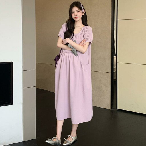 ワンピース 妊婦向け 夏服 半袖 ラウンドネック ロングドレス サマーワンピ 薄手 シフォン ランタン袖 リラックス マタニティ カジュアル エレガント ゆったり ワンピース 妊婦向け 夏服 半袖 ラウンドネック ロングドレス サマーワンピ 薄手 シフォン ランタン袖 リラックス マタニティ カジュアル エレガント ゆったり