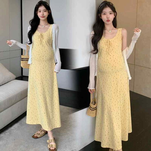 ワンピース 妊婦向け 夏服 快適 ラウンドネック ミドル丈 花柄ワンピ 軽量 リゾート風 柔らかい 2点セット マタニティドレス カジュアル エレガント お出かけ ワンピース 妊婦向け 夏服 快適 ラウンドネック ミドル丈 花柄ワンピ 軽量 リゾート風 柔らかい 2点セット マタニティドレス カジュアル エレガント お出かけ
