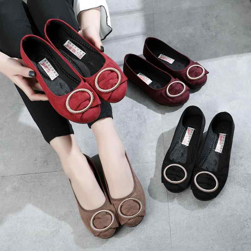 スリッポン 布靴 履きやすい レディース フラット シューズ シンプル カジュアル 通気性が良い おしゃれ 万能 ワンステップ