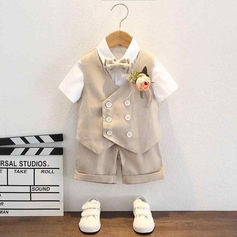 子供服 キッズ スーツ 夏 ベスト 半袖 ピアニスト 司会者 パフォーマンス 結婚式 フォーマル イベント セレモニー 特別な日 コンサート パーティーウェア