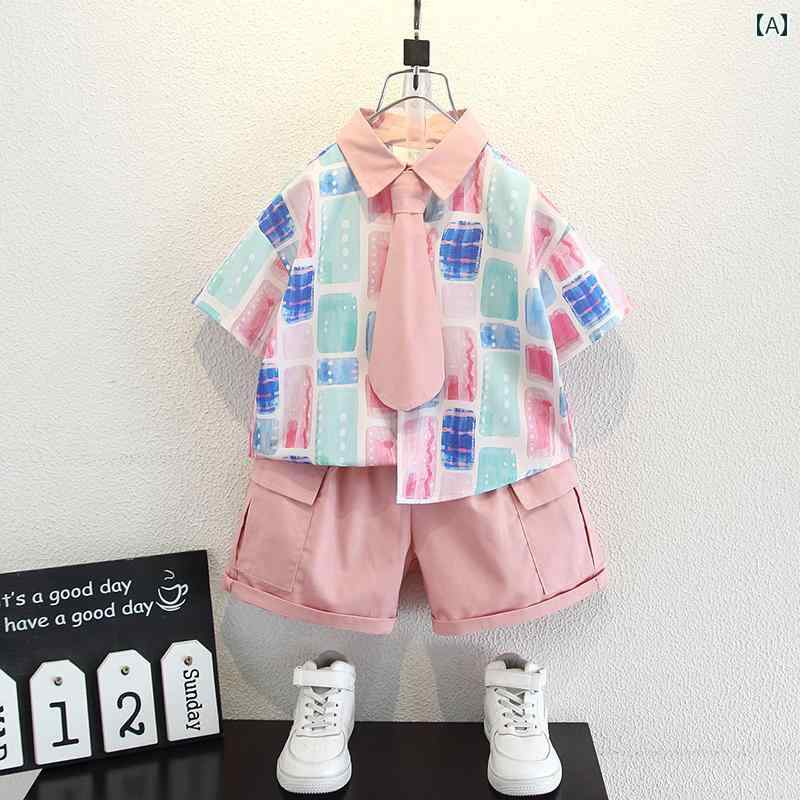 キッズ セットアップ 子供 パフォーマンス 衣装 夏 小学校 チアリーディング 幼稚園 卒業式 写真 撮影 男の子 司会者 カラフル おしゃれ