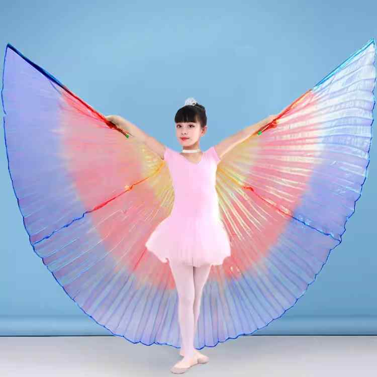 ベリー ダンス アクセサリー 黄金 翼 3色 ファンタジー 360度 ゴールド ウイング 小道具 大人 カジュア..