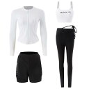 女性 スイムウェア ヨガ サップ 長袖 ズボン 日焼け防止 速乾 スリム ラッシュガード サーフィン シュノーケリング 水着 ダイビング