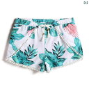 レディース ファッション スイムショーツ ショートパンツ 速乾 ゆったり 快適 軽量 プリント ハネムーン リゾート ビーチ プール バケーション 温泉 アクテ...