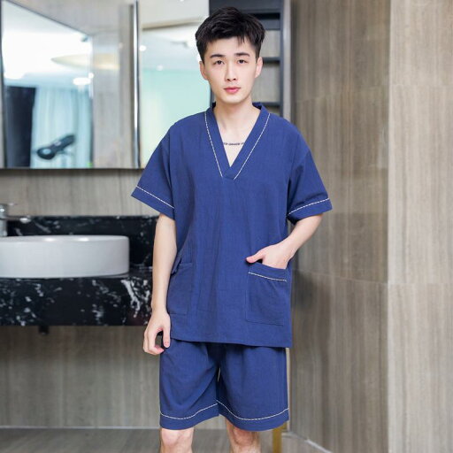 パジャマ メンズ サウナ服 ルームウェア スパ 岩盤浴 半袖 トップス シャツ Vネック ハーフパンツ シンプル カジュアル ドット 水玉 リラックス ラフ 大きめ ゆったり パジャマ メンズ サウナ服 ルームウェア スパ 岩盤浴 半袖 トップス シャツ Vネック ハーフパンツ シンプル カジュアル ドット 水玉 リラックス ラフ 大きめ ゆったり