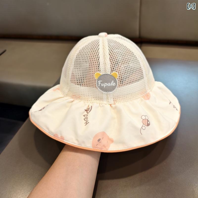 子供 帽子 キャップ レジャー おでかけ 夏 薄手 メッシュ おしゃれ 通気性 日よけ 日焼け防止 ユニセックス キッズ 男女兼用 ビーチ リゾート サンハット 旅行
