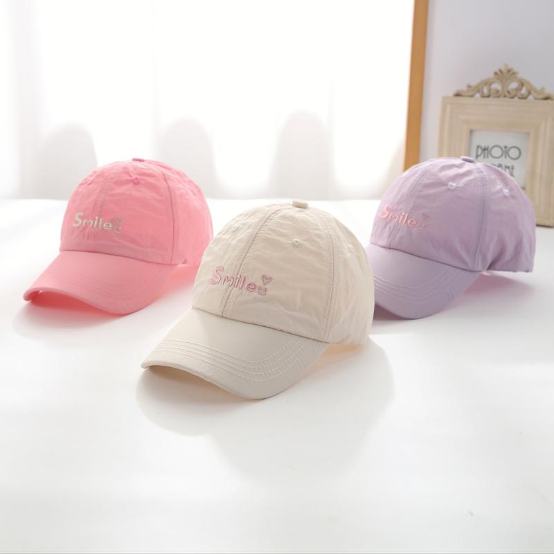 子供用 野球帽 夏 女の子向け キッズ 薄手 通気性 速乾 日よけ キャップ 韓国 シンプル 夏 紫外線対策 パステルカラー 色違い お揃い 姉妹 友達 お出かけ