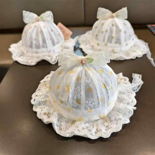 韓国スタイル ベビー 帽子 赤ちゃん かわいい おしゃれ リボン レース サンハット ホワイト 春夏 ギフト プレゼント 薄型 通気性 調節可能 バケットハット 韓国スタイル ベビー 帽子 赤ちゃん かわいい おしゃれ リボン レース サンハット ホワイト 春夏 ギフト プレゼント 薄型 通気性 調節可能 バケットハット
