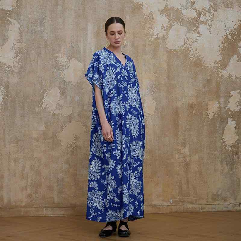 ドレス ロングドレス カジュアルドレス ペイズリー柄 大きいサイズ レトロ エキゾチック ローブ スーパ..