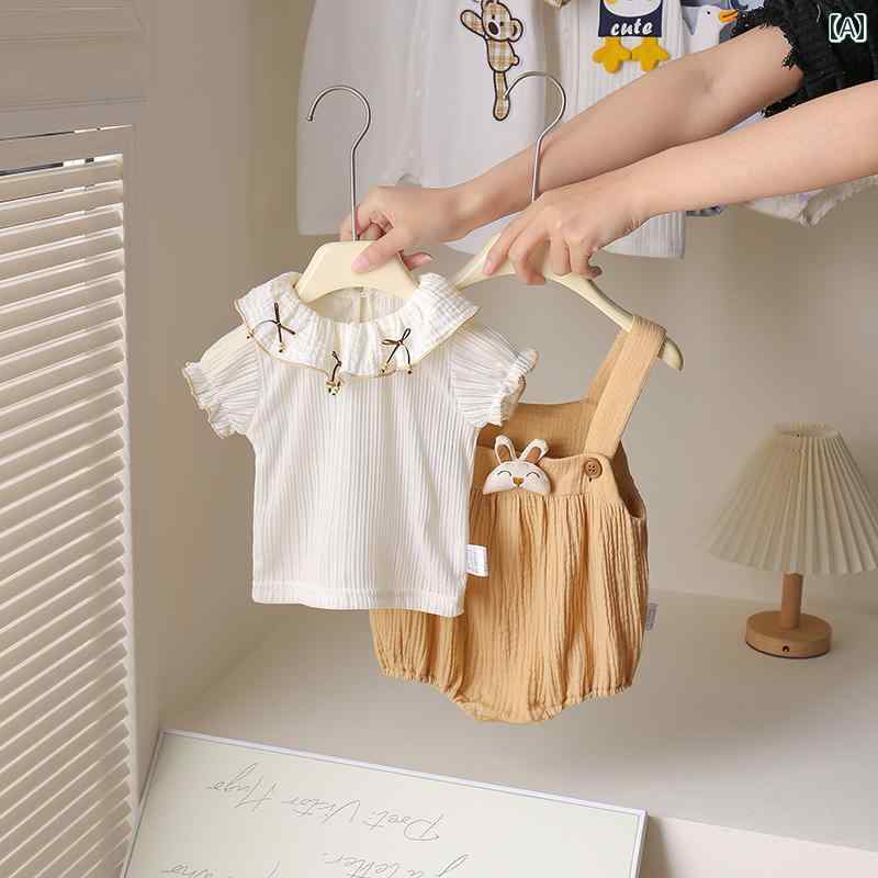 ロンパース かわいい ベビー服 夏 プリンセス スプリット スーツ お出かけウェア 女の子 夏服 半袖 おしゃれ ジャンプスーツ