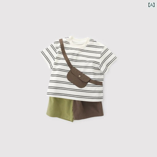 ベビー服 赤ちゃん用品 セットアップ 上下セット 2点セット トップ ズボン お出かけ カジュアル ボーダー 柄 夏 ツーピース 半袖 薄手 子供服 キッズ ベビー服 赤ちゃん用品 セットアップ 上下セット 2点セット トップ ズボン お出かけ カジュアル ボーダー 柄 夏 ツーピース 半袖 薄手 子供服 キッズ