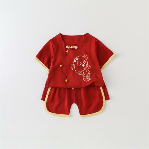ベビー服 赤ちゃん用品 セットアップ 上下セット 2点セット トップ ズボン パンツ 伝統 お出かけ 幼児用 お祝い ツーピース 夏 チャイナ風 ベビー服 赤ちゃん用品 セットアップ 上下セット 2点セット トップ ズボン パンツ 伝統 お出かけ 幼児用 お祝い ツーピース 夏 チャイナ風