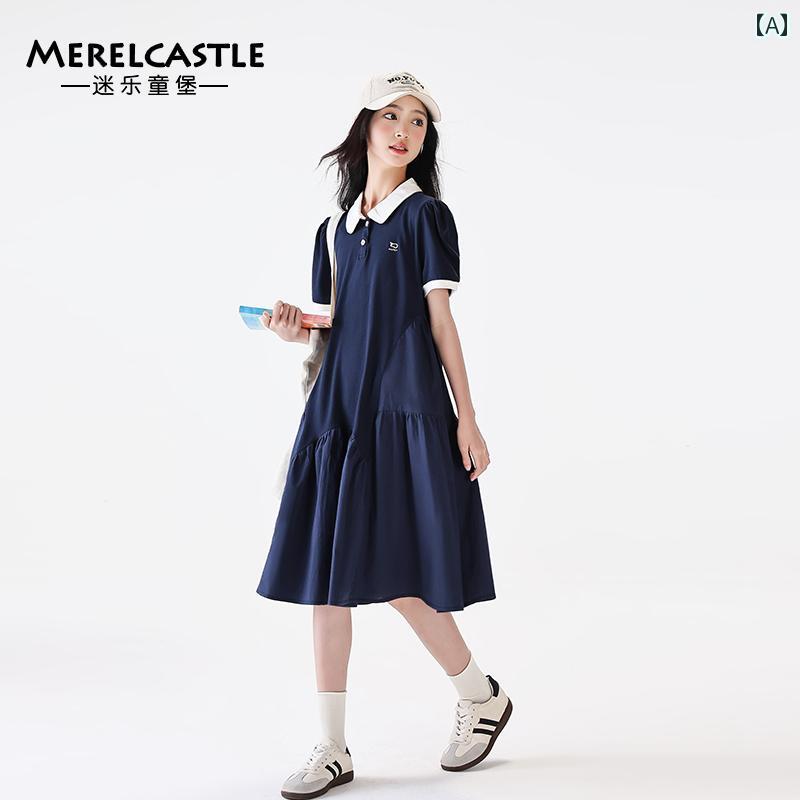 ワンピース キッズ スカート レディース 服 夏 カジュアル シンプル ティーン 中学生 ファッション ドレス サマー カレッジスタイル