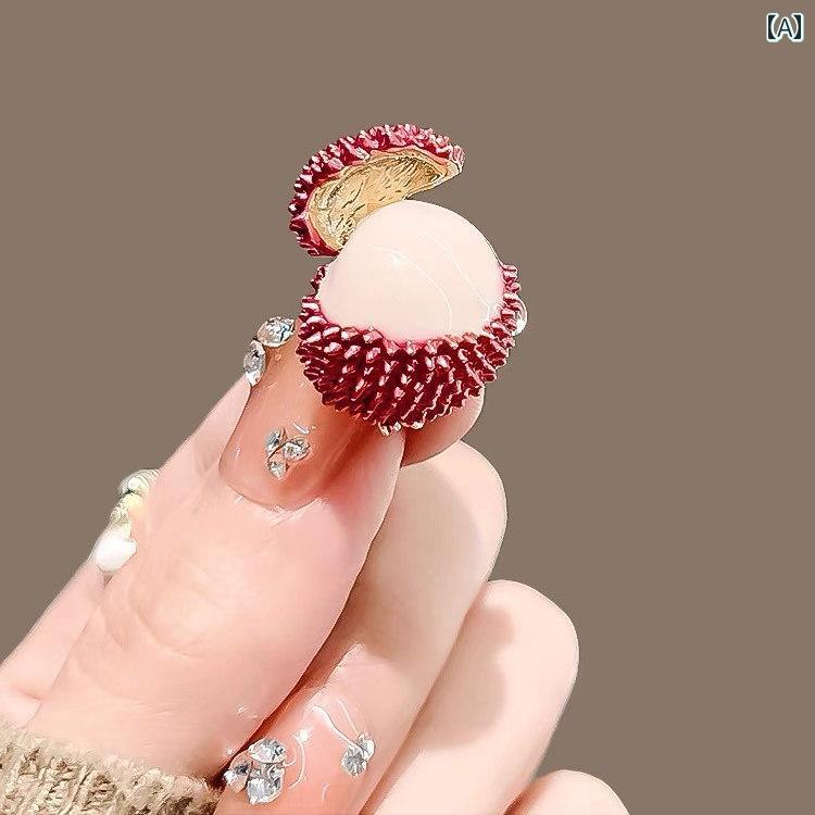 ブローチ 胸飾り 入学式 セレモニー かわいい オープンライチ 高級感 女性用 精巧 小さい フルーツ 夏 ..