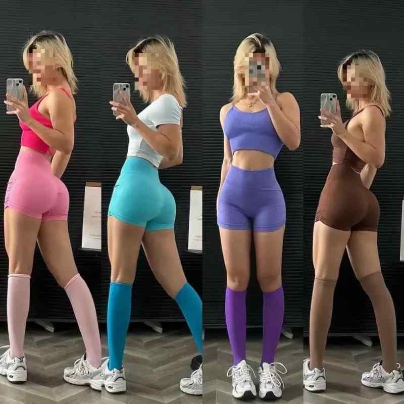 スポーツウェア フィットネスパンツ トレーニングパンツ スポーツ用ショーツ トレーニング フィットネス レディース ハイウエスト ピーチ ヒップアップ ランニング ヨガ 夏