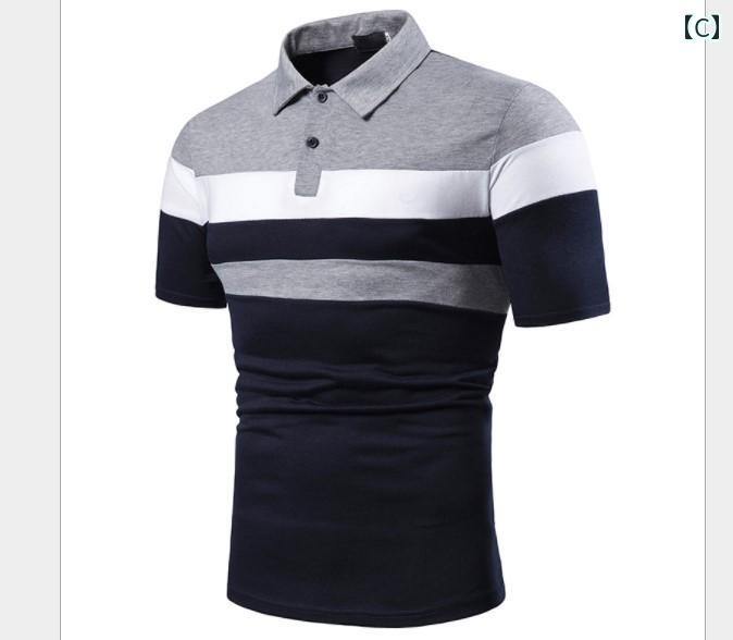 シャツ トップス メンズ カジュアル 通気性 クラシック モダン 半袖 クール ラウンドネック シンプル スタイリッシュ 男性 日常使い ポロシャツ