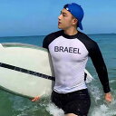 ウェットスーツ メンズ 韓国 ダイビング 大きいサイズ ラッシュガード セパレート 日焼け防止 速乾 長袖 サーフィン マリンスポーツ