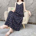 ローズ 夏 花柄 キャミソール サスペンダー ドレス ゆったり ワンピース ロングスカート 女性用 フローラル 肩出し フェミニン 薔薇 タイトシルエット 体型カバー