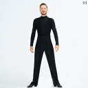 ダンスウェア メンズ パンツ セットアップ ラテン パフォーマンス サンバ ルンバ ステージ衣装 エレガント スタイリッシュ プロフェッショナル