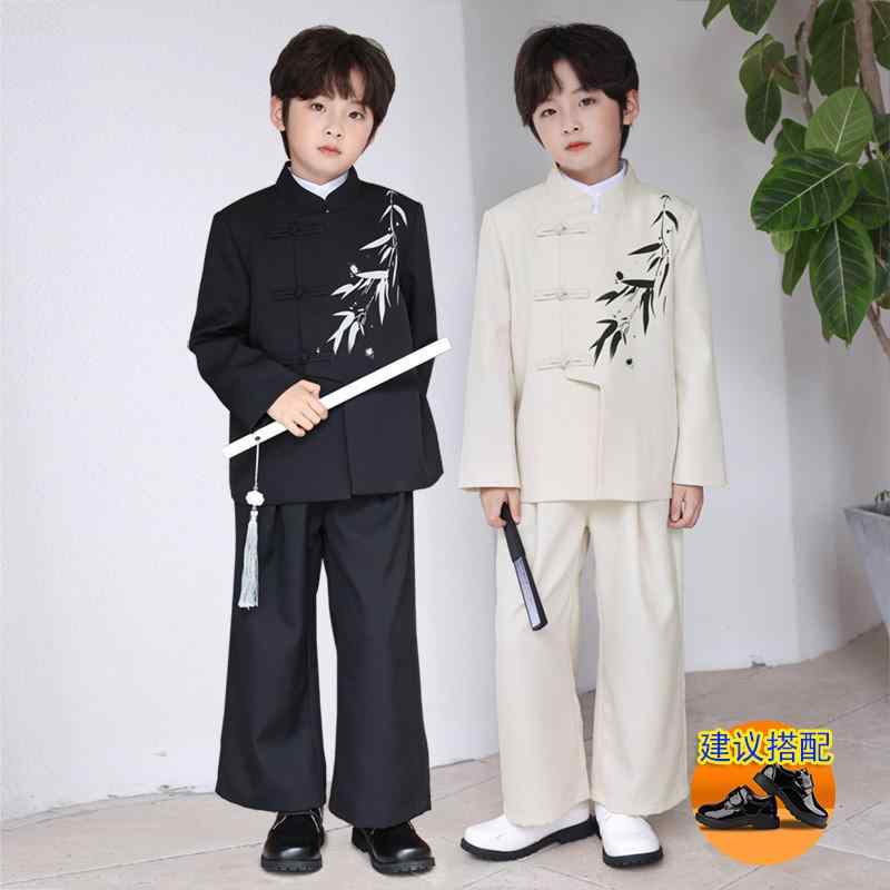 ステージ衣装 スーツ セット 立て襟 詰襟 人民服 竹 龍 ドラゴン キッズ 子供 メンズ 舞台 演劇 発表会..