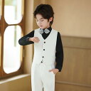 子供用 ボーイズ ファッション スーツ 韓国 スタイル ベスト ジレ パンツ ズボン ジャケット セットアップ クラシック 上品 パフォーマンス ステージ セレモニー イベント フォーマル