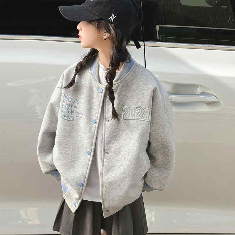 女の子 ジャケット ジャンバー 春 子供用 おしゃれ ベースボールジャケット 大きいサイズ 春秋 トップ..