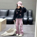 スウェットスーツ トレーナー パンツ 女の子 春服 セット 子供用 おしゃれ ガールズ ツーピース スポーツウェア 中学生 クール スタイリッシュ キュート おしゃれ カジュアル アウトドア