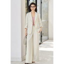 ツーピース スーツ 長袖 ワンボタン レギュラーカラー ジャケット ハイウエスト ストレート パンツ セットアップ カジュアル 高級 プロ フォーマル 夏 レディース 軽量 ソフト オフィス 日常着