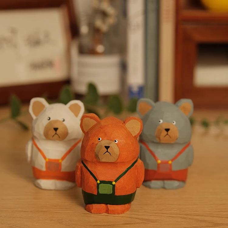 クマ 彫刻 インテリア オブジェ 置物 かわいい レディース ミニチュア 装飾品 デスクトップ ギフト ホームデコレーション 動物 おしゃれ 小物 la-graine-11383743 ラ・グラーヌ パッケージ画像
