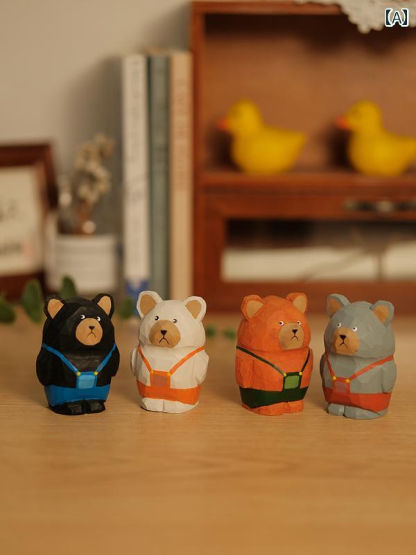 クマ 彫刻 インテリア オブジェ 置物 かわいい レディース ミニチュア 装飾品 デスクトップ ギフト ホームデコレーション 動物 おしゃれ 小物 la-graine-11383743 ラ・グラーヌ サンプル画像2