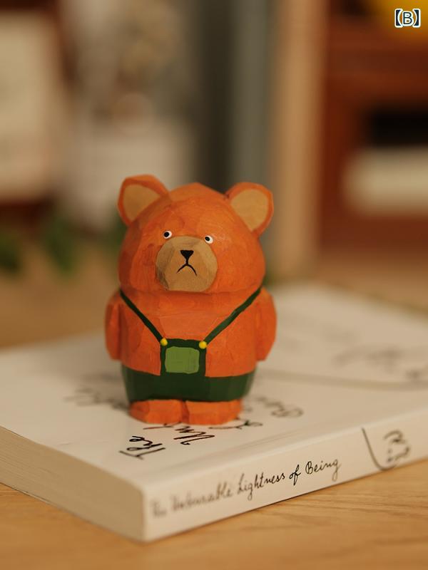 クマ 彫刻 インテリア オブジェ 置物 かわいい レディース ミニチュア 装飾品 デスクトップ ギフト ホームデコレーション 動物 おしゃれ 小物 la-graine-11383743 ラ・グラーヌ サンプル画像3