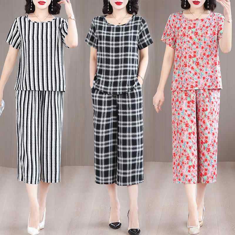 レディース セットアップ パジャマ 薄手 ルームウェア 半袖 シャツ トップス カプリパンツ おしゃれ かわいい フェミニン 夏 ファッション エレガント 花柄 リラックス ママコーデ