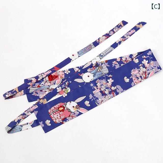 レディース チャイナ風 布 ベルト 帯 タイ リボン ループ 紐 プリント 刺繍 ソフト アクセサリー 装飾 ..