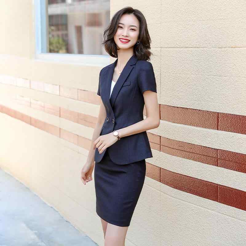 スーツ レディース 半袖 夏 薄手 マネージャー ワークウェア フロントデスク オフィス エレガント 上品..