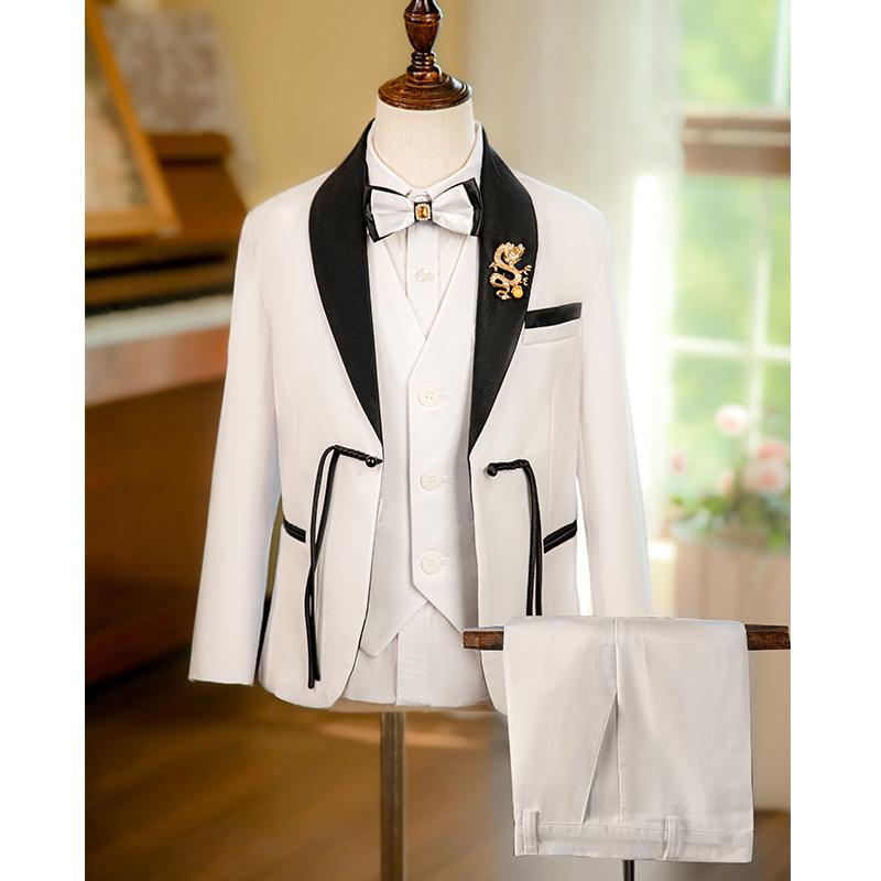 楽天ラ・グラーヌキッズ ボーイズ ファッション スーツ セットアップ チャイナ風 ジャケット ジレ パンツ ズボン パフォーマンス フォーマルウェア ステージ衣装 正装 文化スタイル クラシック モダン